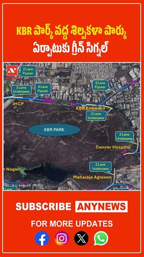 KBR పార్క్ వద్ద శిల్పకళా పార్కు ఏర్పాటుకు గ్రీన్ సిగ్నల్ || AnyNews #GHMC #KBRPark #SculpturePark