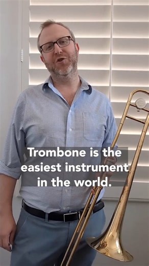 David Asher Brown on Instagram: "Trombone. Is. Easy. #trombone #lowbrass #classicalmusic #earlymusic"