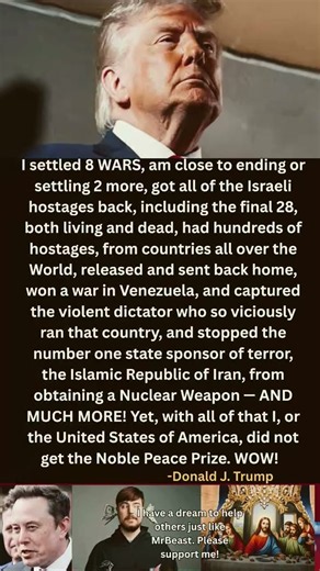 #DonaldTrump #NobelPeace #TrumpSpeech #USNews #USPolitics #ViralShorts #Trump #USARecentNews #Shorts