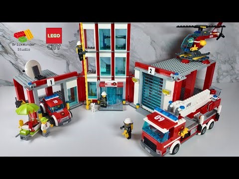 LEGO City Fire Station 60110 Full Set Speed Build