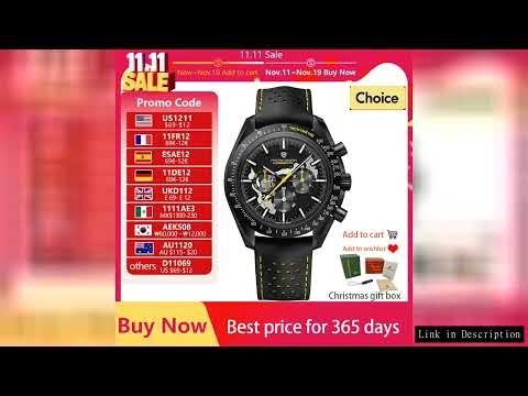 PAGANI DESIGN Back of the Moon Watch 2025 New Skeleton Quartz Watch For Men Sport Chronograph AR Sap