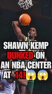 Shawn Kemp TELLS A STORY of DUNKING on an NBA center at 14 years old in 8th GRADE! 😱 #shorts #nba