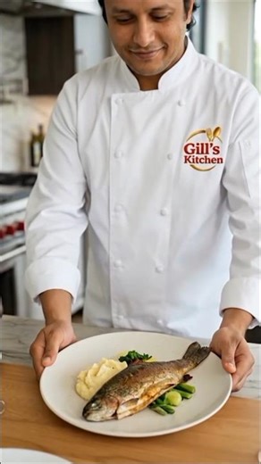 Pan-Seared Rainbow Trout with Crispy Skin & Lemon Butter Sauce | Fine Dining Fish Recipe #trout