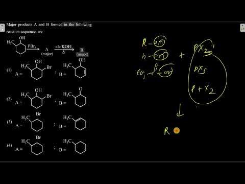 Major products A and B formed in the following reaction sequence are: