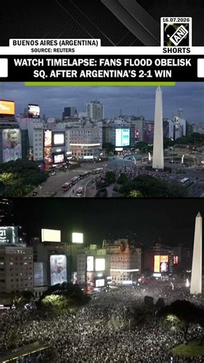 WATCH: Stunning timelapse shows fans flooding Obelisk square after Argentina’s 2-1 FIFA win