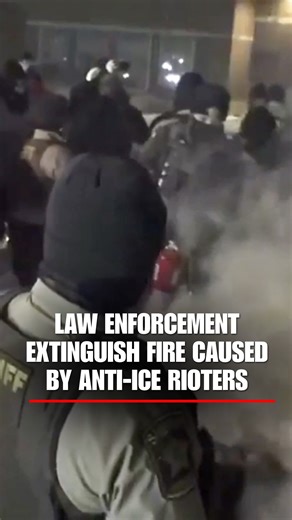 ICE COLD: Local law enforcement put out a fire during anti-ICE activity in Minneapolis, where it has been snowing. | Fox News