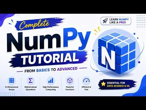 Complete NumPy Tutorial for Data Analytics | NumPy Course for Beginners | Python