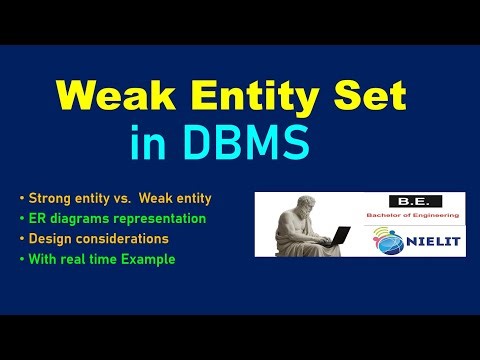 Weak Entity Set with Example| ER diagrams| Database Management System|DBMS