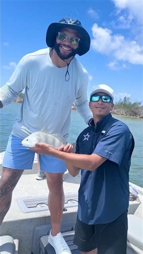 pov: gone fishing with your QB1 🎣 | @ATT #DallasCowboys #NFL #DakPrescott #fishing #shorts