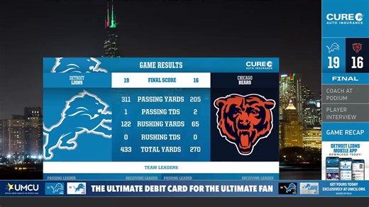 Watch live postgame coverage from the Detroit Lions' Week 18 win against the Chicago Bears #Lions | Detroit Lions