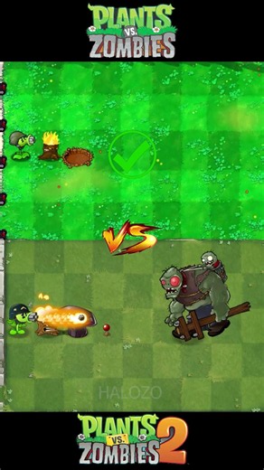 PvZ 1 Vs PvZ 2 - Potato Mine & Doom Shroom Team Vs Giga Gargantuar Zombie Team #pvz #pvz2 #shorts