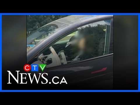 Driver caught on camera asleep at the wheel in B.C.