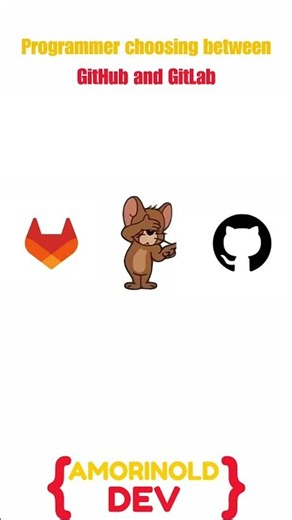 Programmer choosing between GitHub and GitLab #ytshorts