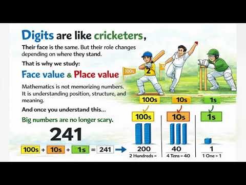 Maths Foundations |📍Sec 4 – Face & Place Value.Lesson 2 : Place vs Face Value.@RootsandRatios​
