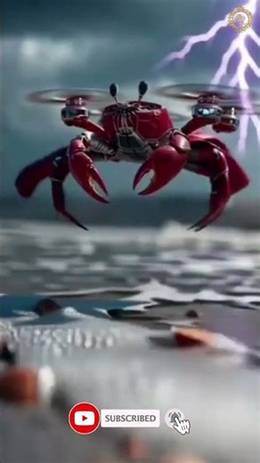 AI Drone Bird Flying Over Endless Ocean | Cinematic Sky Journey Futuristic Drone Crane 🎃🦀