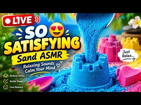 🔴 LIVE NOW 😍 So Satisfying! Sand ASMR That You’ll Want to Watch Again & Again 🏖️✨ | Relax & Sleep