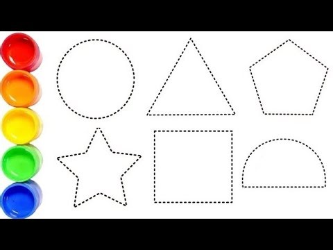 How to Draw 2D Shapes Easily | Circle, Square, Triangle for Kids ✏️