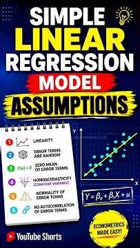Simple Linear Regression Model Assumptions | Simple Linear Regression and Its Assumptions #economics