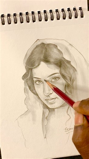 Sara Arjun Realistic Sketch 😍 | Pencil Drawing #shorts #viral