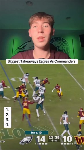BM3 on Instagram: "Biggest Takeaways Eagles Vs Commanders #nfl #eagles #commanders #saquonbarkley"