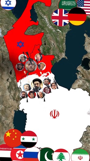 🌍 Iran & Israel: Regional Alliances Explained | Animated Geopolitical Map #usa #countryballs #shorts