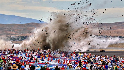 From air show to disaster as plane hits crowd at 500 mph