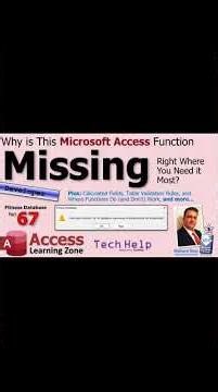 Why Is This Microsoft Access Function Missing Right Where You Need It Most? Fitness #67