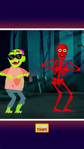 Five Skeletons Went out one night #shorts #teeheetown #kids