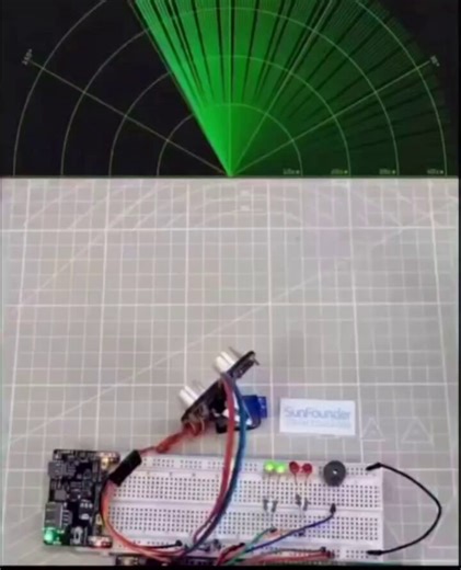 Someone built ultrasonic scanning on a tiny microcontroller and it’s seriously impressiveUsing Arduino, an ultrasonic sensor + a servo motor turns into a mini radar system: → scans surroundings in a sweep→ detects objects in real time→ measures distance with sound waves→ builds a simple spatial mapAs the sensor rotates, it continuously emits ultrasonic pulsesWhen those waves hit an object, they bounce back and the time delay is used to calculate distanceThat data is then plotted into a live rada