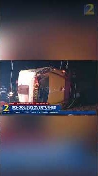 School Bus Overturns After Crash—All Students Accounted For #shorts