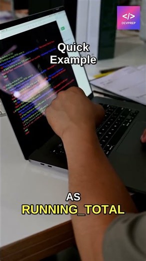 45s: Running Total — SQL SUM(...) OVER() — SQL Interview
