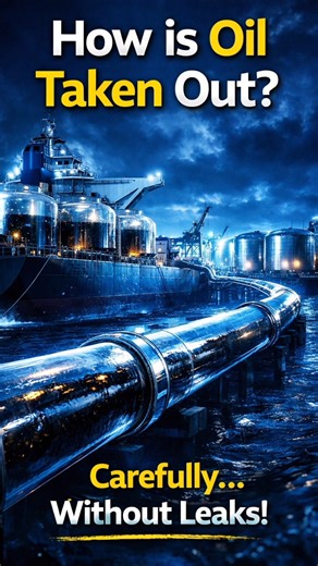 How do giant oil tankers unload millions of liters of oil? 😳#facts