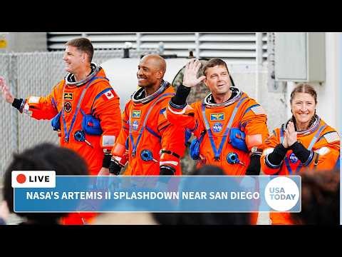 Live replay: Artemis II reentry, splashdown landing in return from NASA moon mission