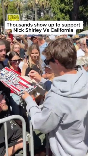 Thousands of people show up to support Nick Shirley
