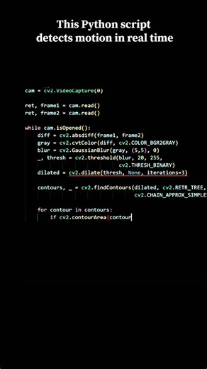 😱 I Made a Motion Detector Using Python (Real-Time!) #shorts #python #pythontutorial
