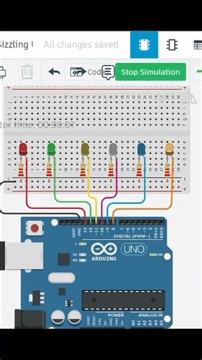 Build Color-Changing DJ LED Lights in Tinkercad #shorts