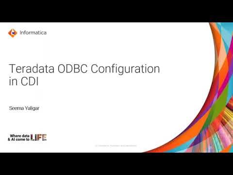 Teradata ODBC Configuration in CDI