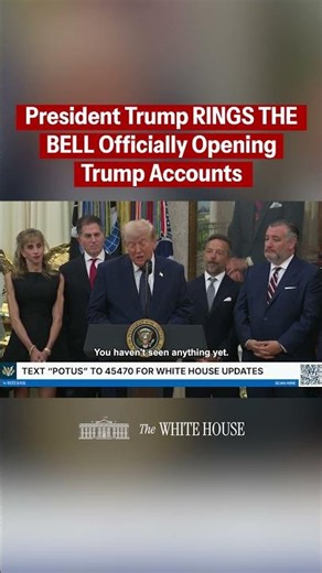 President Trump rings the NYSE and Nasdaq opening bell to officially launch TRUMPACCOUNTS.GOV