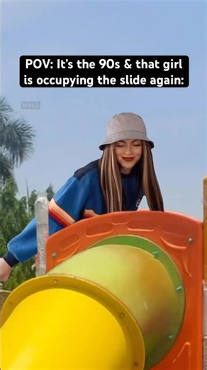 POV: It’s the #90s & that girl is occupying the slide again. #nostalgia #90skids #millennials