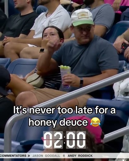 Meanwhile at the US Open at 2 AM 🍸