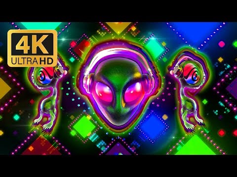 6 Hours 4K UHD Disco Alien Extraterrestrial Infinite Glow | Beat Synced Background Party