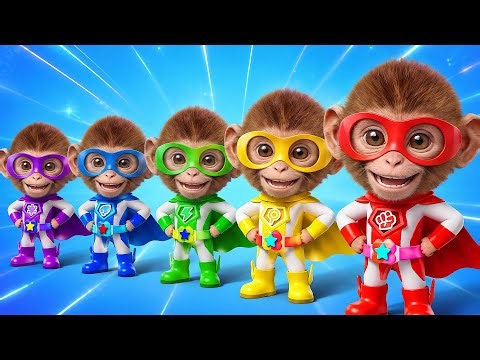 Kids Turn into Superheros | Superhero Song with Baby Monkey | Kids Songs & Nursery Rhymes