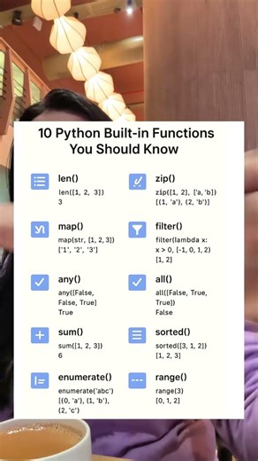 Python build in function for data analysis 📊⤵️ check it out ✅ #dataanalyst #dataanalytics