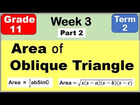 Grade 11 Gen Math | Area of Oblique Triangles Second Term (Term 2) Week 3 Part 2 Strengthened SHS