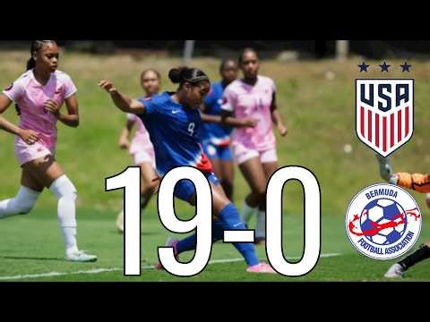 USA U17 19-0 Bermuda U17 | Concacaf Women U17 Highlights