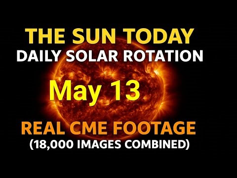 🌤 ☀️ The Sun Today: Daily Solar Rotation & Real CME Footage (36,000 images combined)