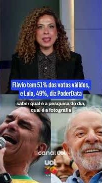 Pesquisa eleitoral: Flávio Bolsonaro tem 51% dos votos válidos, e Lula, 49%, diz PoderData