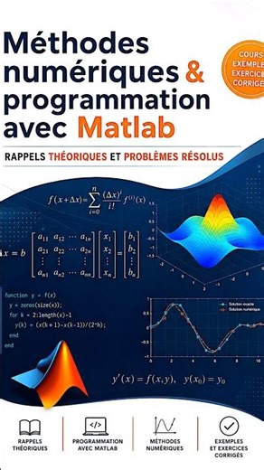 Méthodes numériques et programmation avec Matlab plus d'informations : https://payhip.com/b/57Lmd