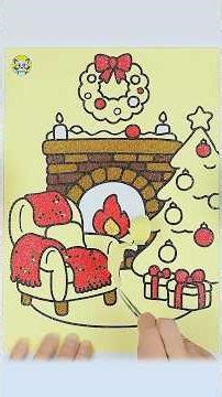 Cozy Christmas Fireplace Sand Art 🔥🎄