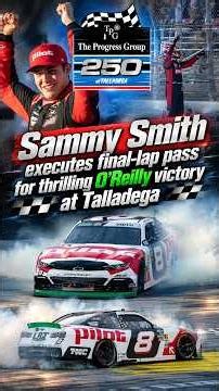 Sammy Smith executes final lap pass for thrilling O’Reilly victory at Talladega